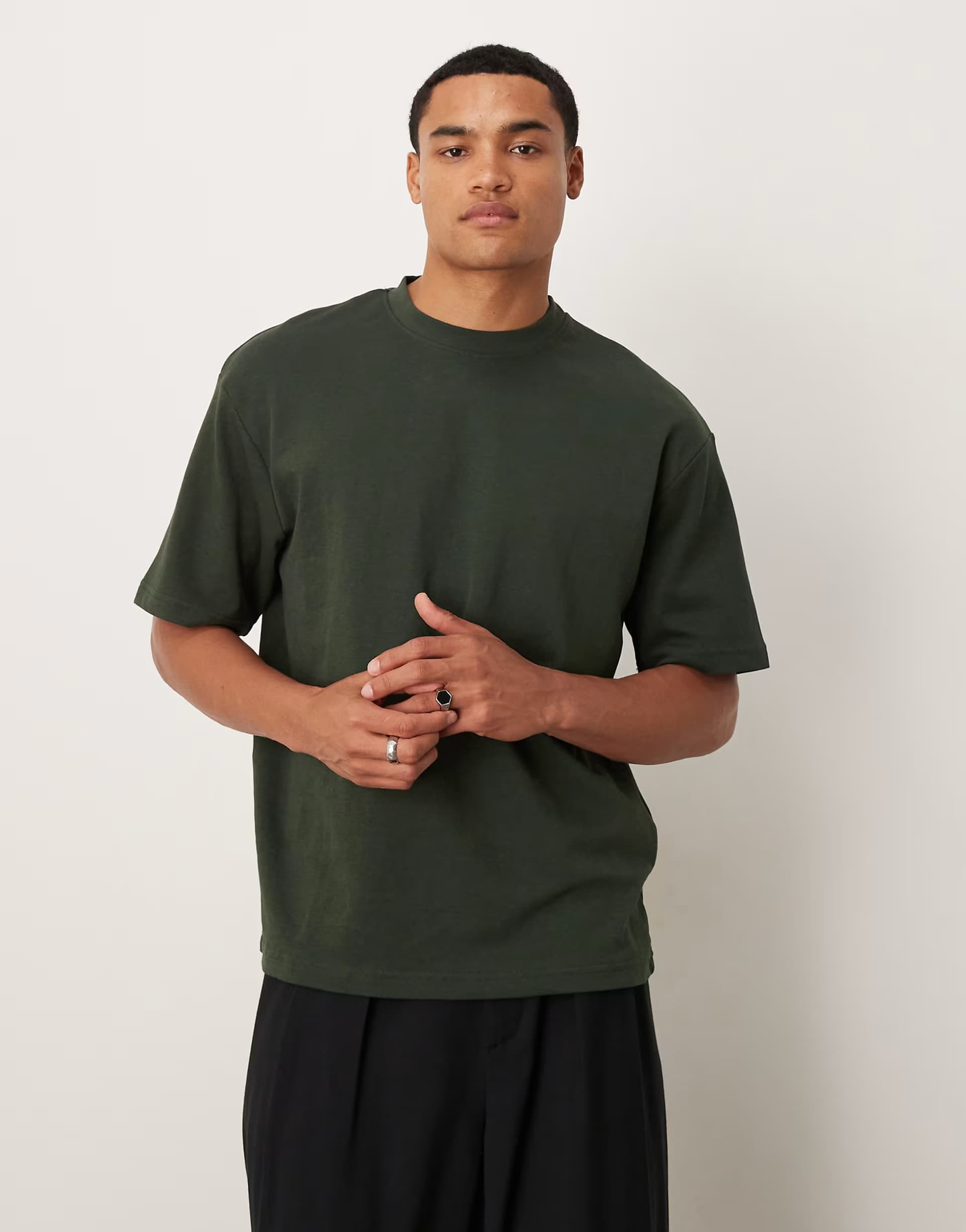 ASOS Selected Oscar oversized t-shirt in green