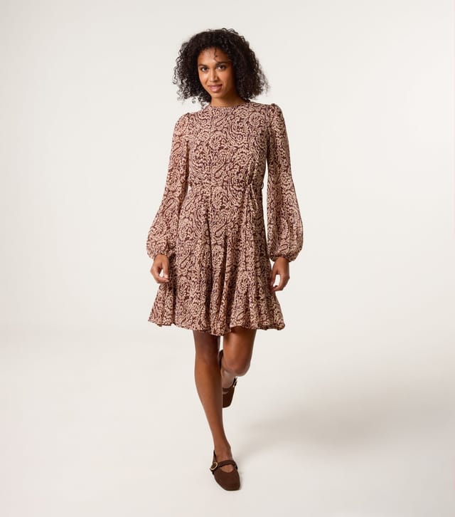 Blue Vanilla Women's Brown Paisley Print Mini Dress Blue Vanilla New Look - 2