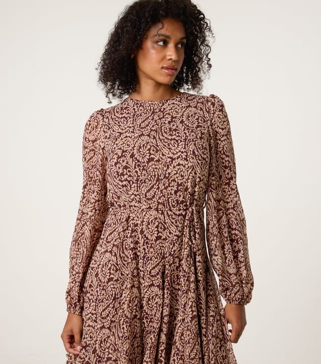 Blue Vanilla Women's Brown Paisley Print Mini Dress Blue Vanilla New Look - 3
