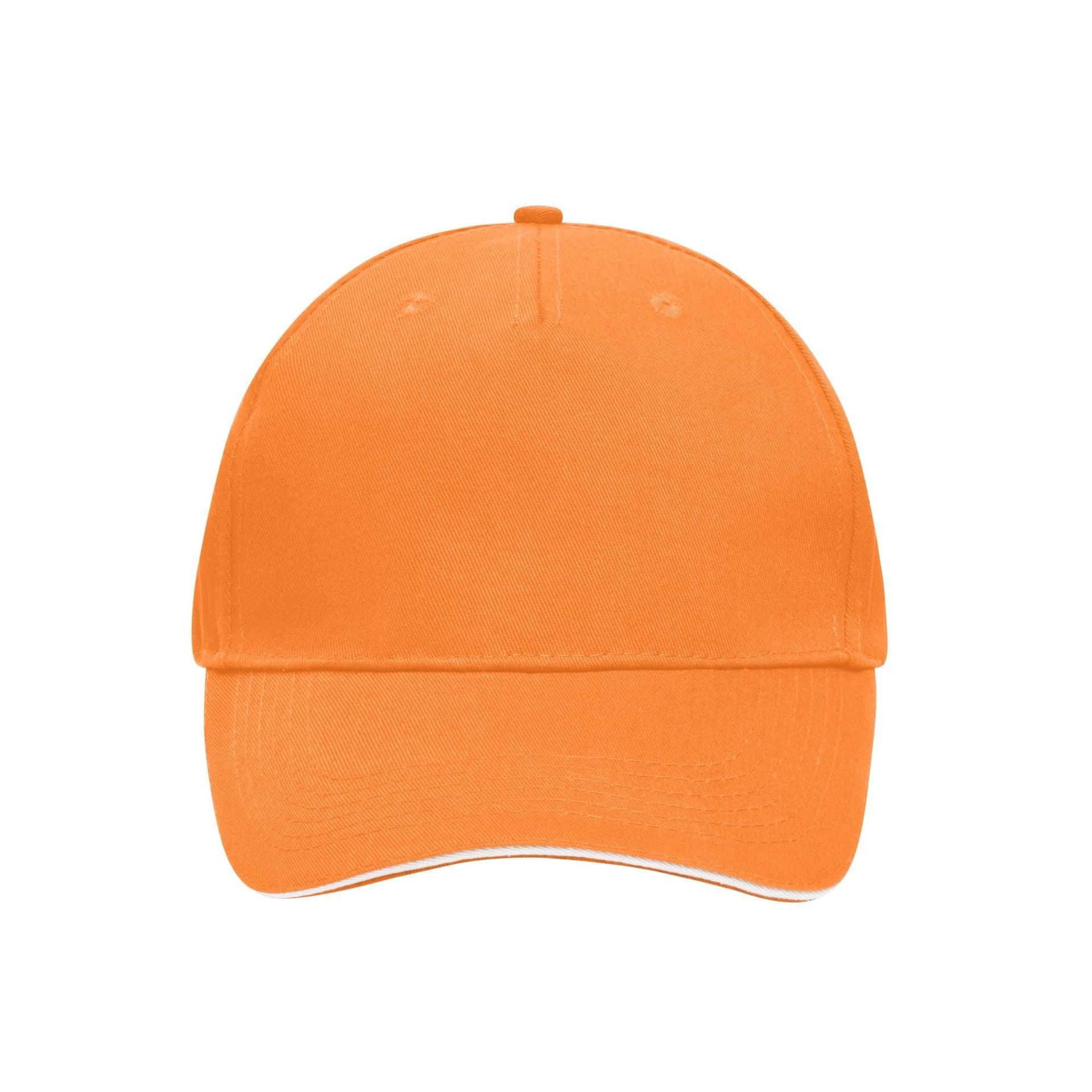Myrtle Beach Myrtle Beach Men's 5 Panel Sandwich Peak Baseball Cap in Orange