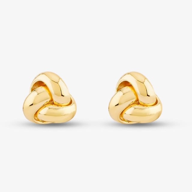 T.H.Baker T.H.Baker Women's 9ct Yellow Gold Small Knot Stud Earrings 1.55.6239 - 3