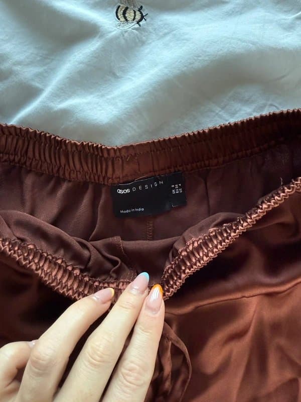 ASOS Brown silk pyjamas