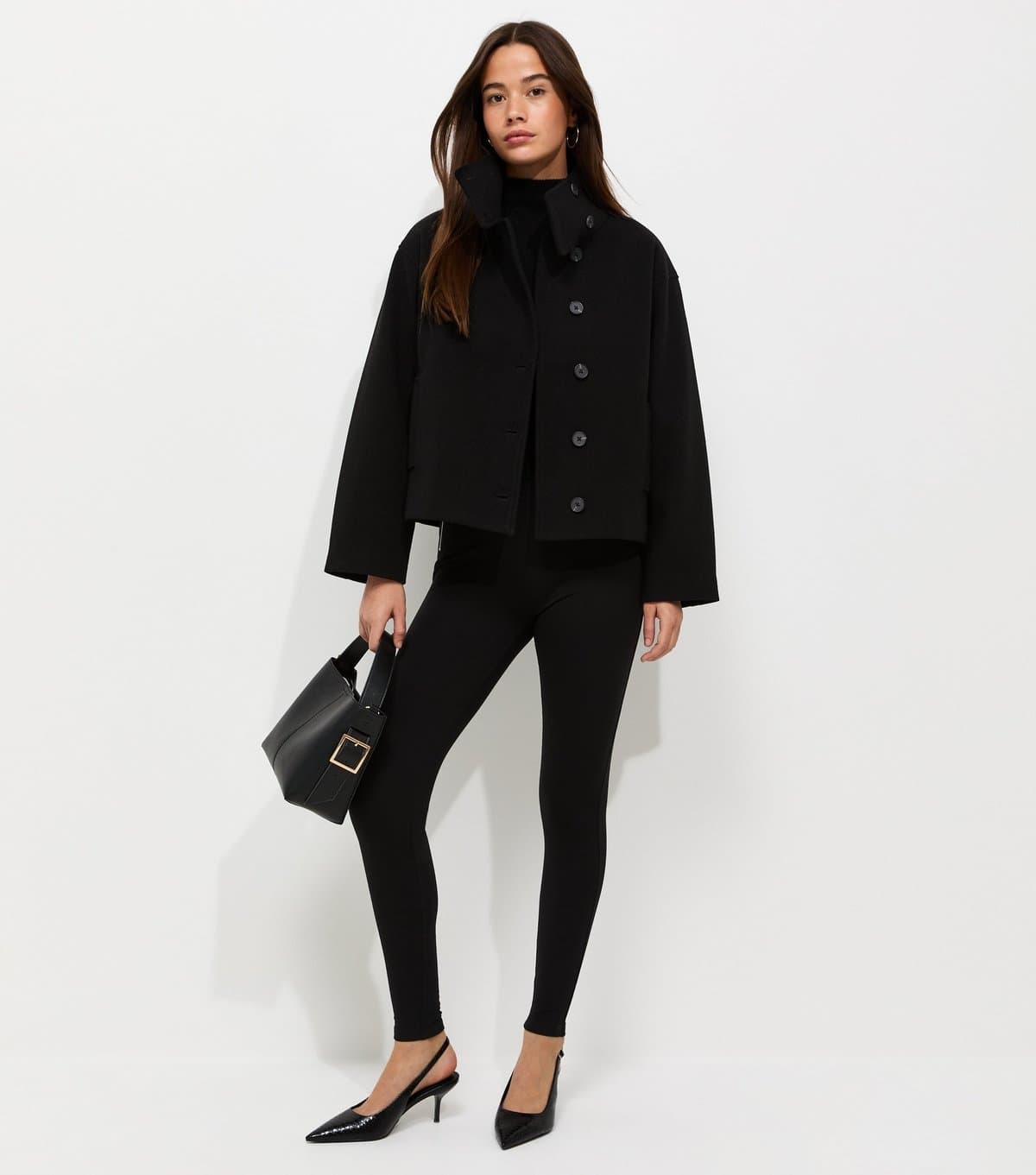 New Look Women's Black Zip Pocket Ponte Leggings New Look