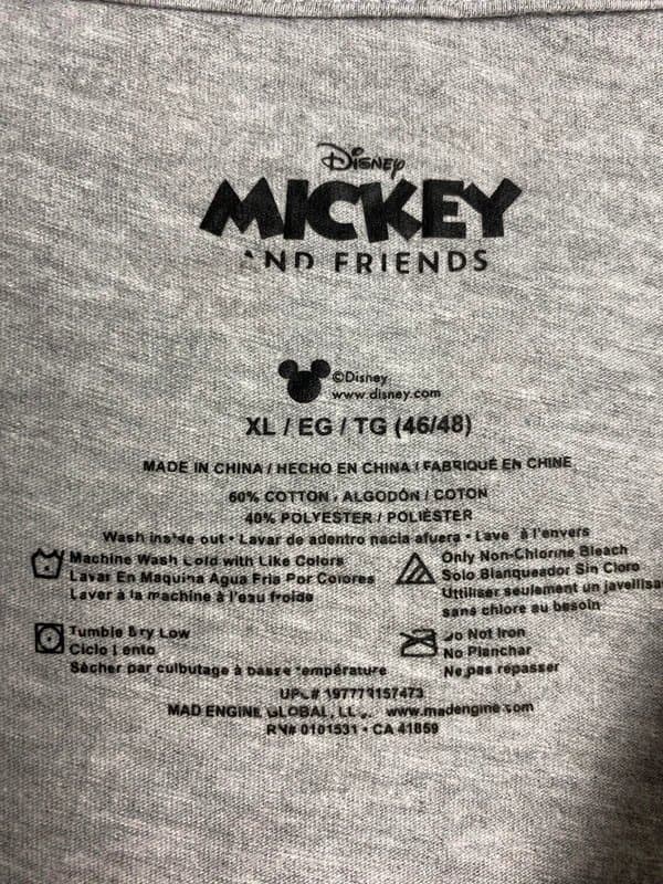 Disney Disney Mickey Mouse Graphic T-Shirt Grey XL Patriotic USA Print Short Sleeve