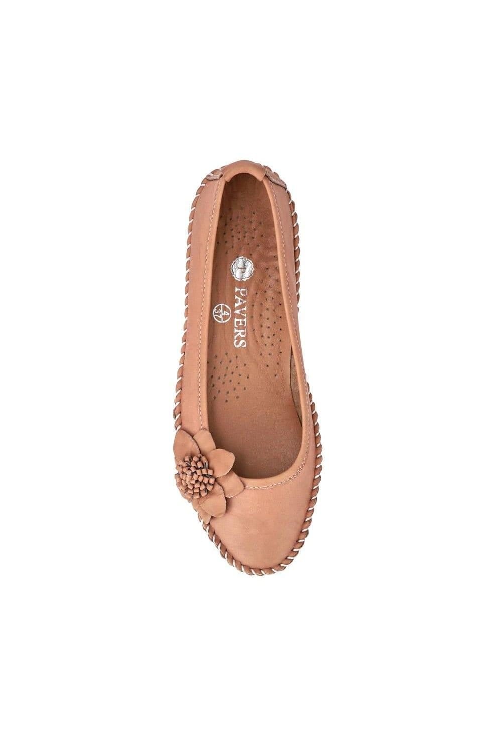 Pavers Pavers Women's Lightweight Leather Pumps in Rose - 4