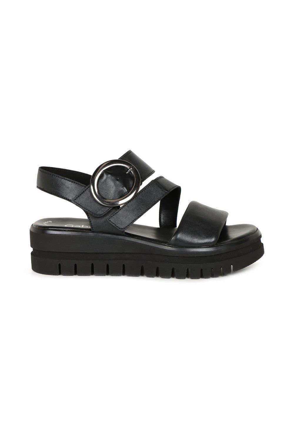 Gabor Gabor Women's 'Amarillo' Wedge Heel Sandals in Black