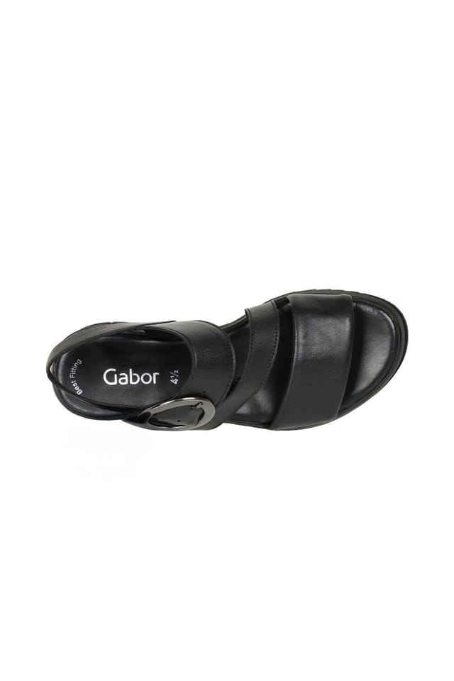 Gabor Gabor Women's 'Amarillo' Wedge Heel Sandals in Black - 3