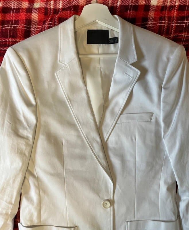 ASOS ASOS Men’s Size 36R White Cotton Suit Jacket Blazer