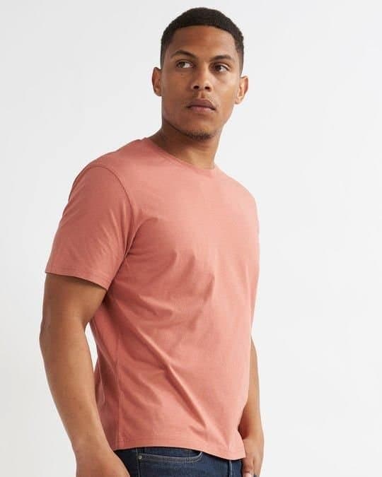 Alse Studio Alse Studio Men's 100% Premium BCI Cotton Men Crewneck Basic T-Shirt in Coral