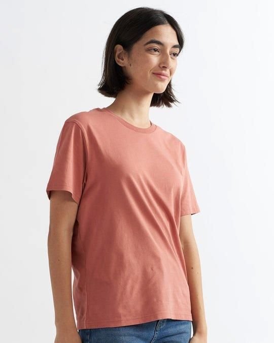 Alse Studio Alse Studio Men's 100% Premium BCI Cotton Men Crewneck Basic T-Shirt in Coral - 2