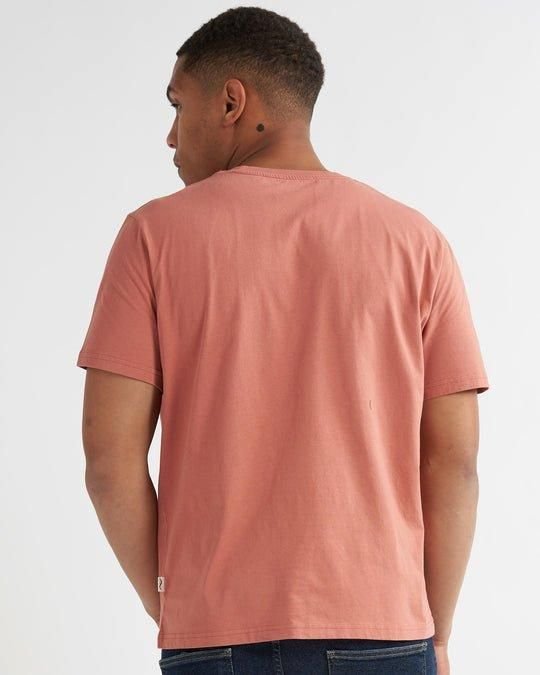 Alse Studio Alse Studio Men's 100% Premium BCI Cotton Men Crewneck Basic T-Shirt in Coral - 3