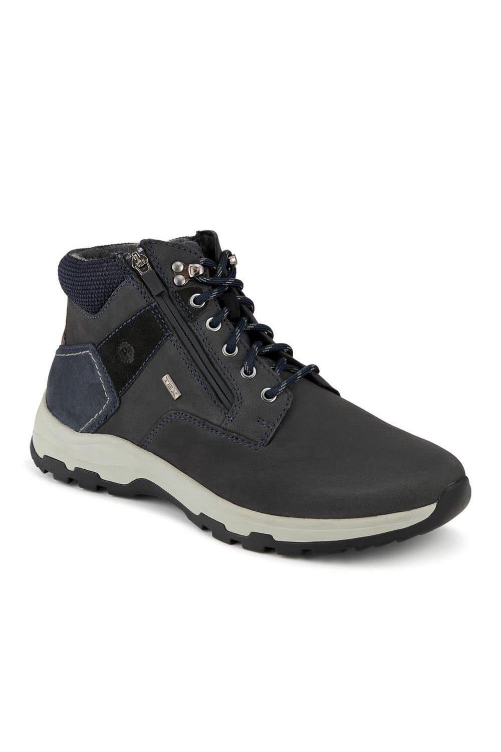 Easyfit Easyfit Men's Navy Extra Wide Zip & Lace Walking Boots