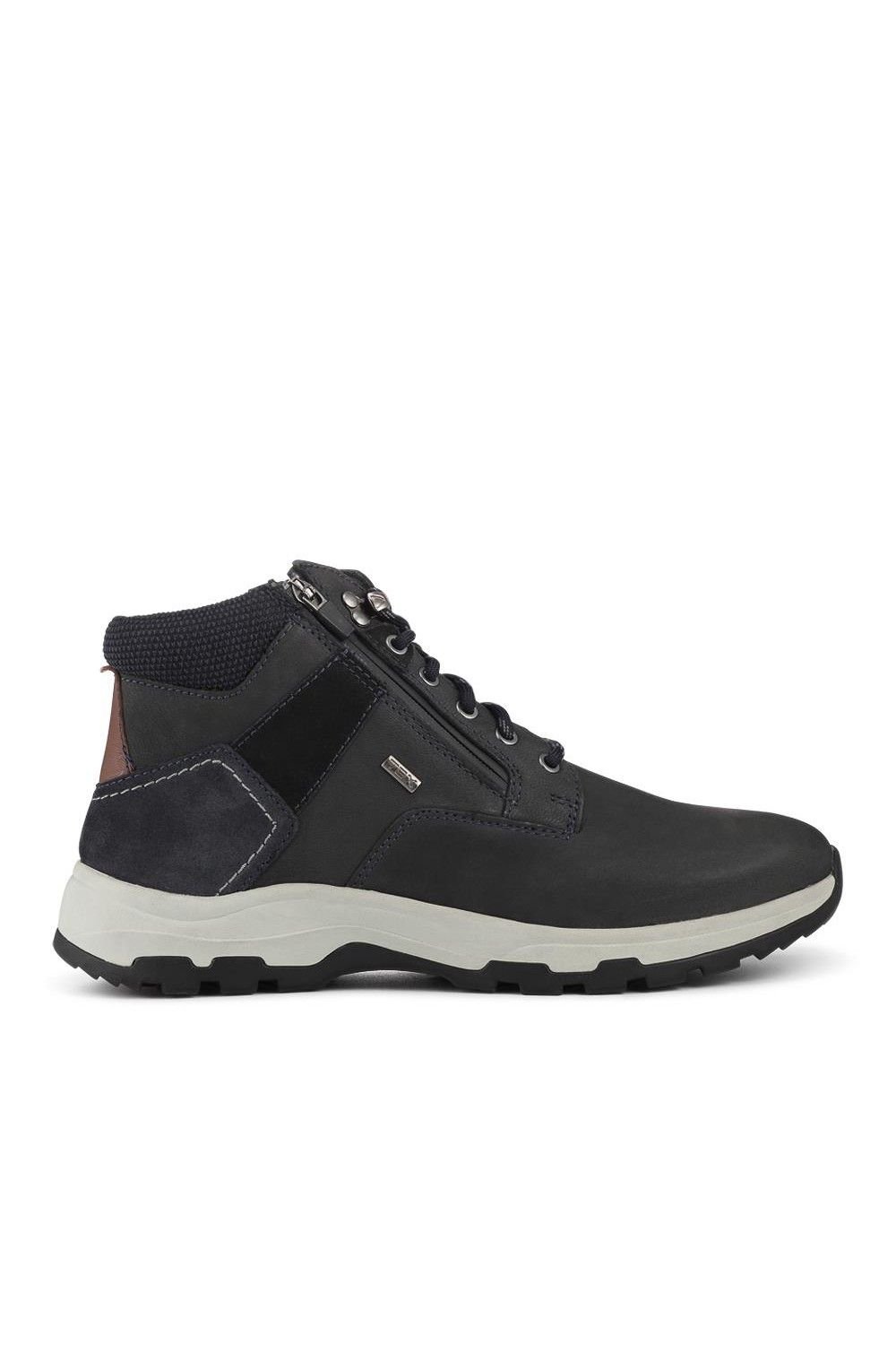 Easyfit Easyfit Men's Extra Wide Zip & Lace Walking Boots in Navy - 2