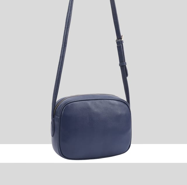 Paul Costelloe Paul Costelloe Women's Sazava Leather Cross Body Bag in Indigo - 2