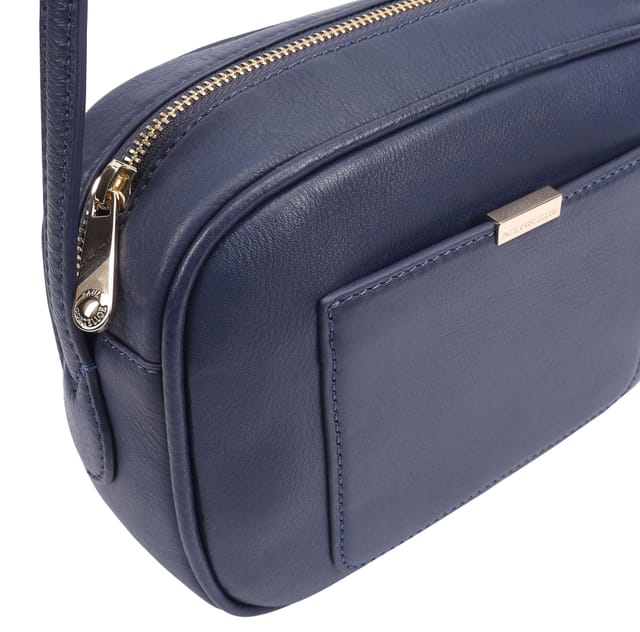 Paul Costelloe Paul Costelloe Women's Sazava Leather Cross Body Bag in Indigo - 3