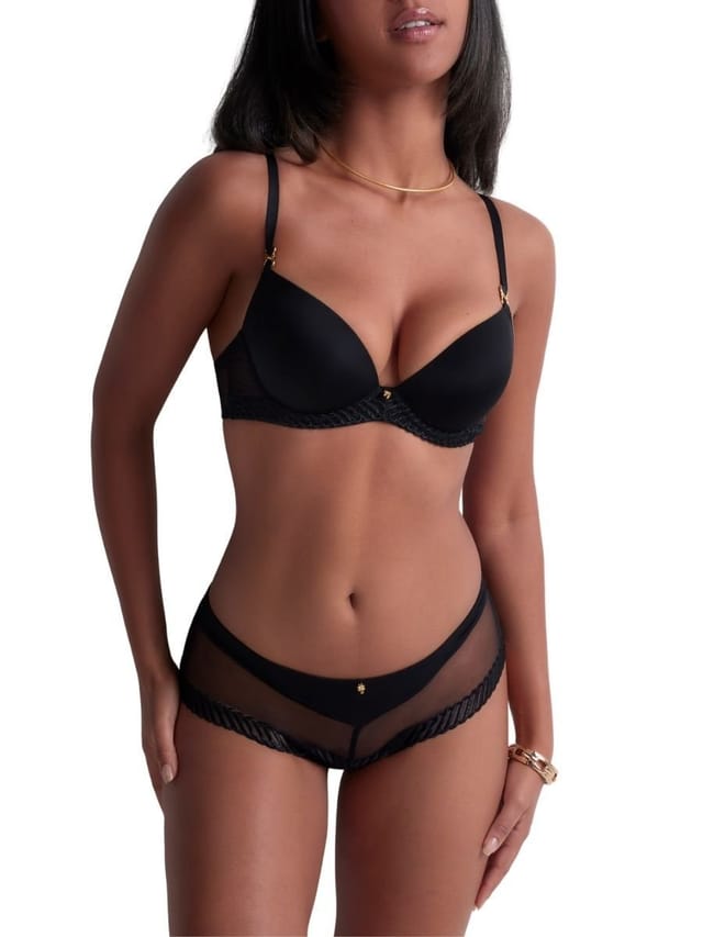 Aubade Aubade Women's Sheer Emotion Push-Up Bra in Black - 3