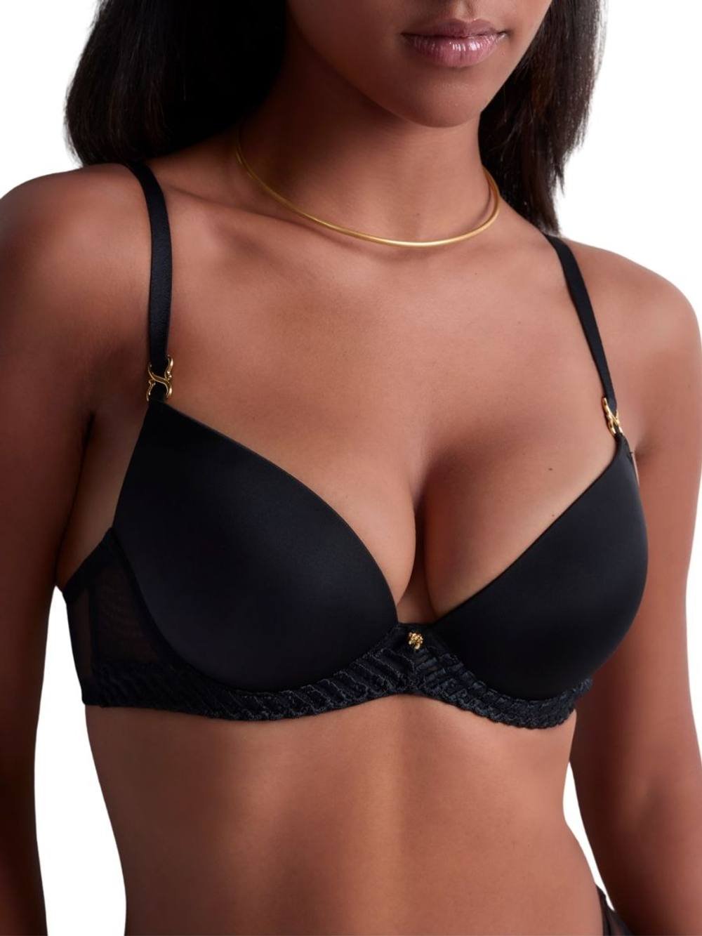 Aubade Aubade Women's Sheer Emotion Push-Up Bra in Black - 4