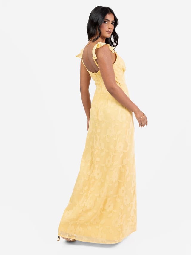 Anaya with Love Anaya with Love Women's Floral Strappy Maxi Dress in Yellow - 3