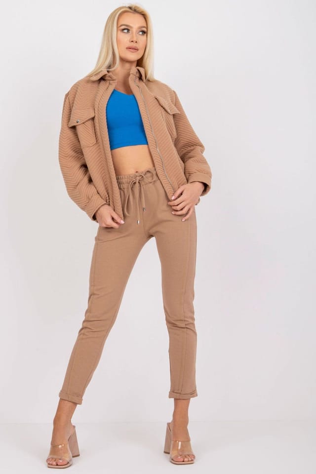 Love Lace Love Lace Women's Quilted Transitional Jacket for Urban Wear in Brown - 2