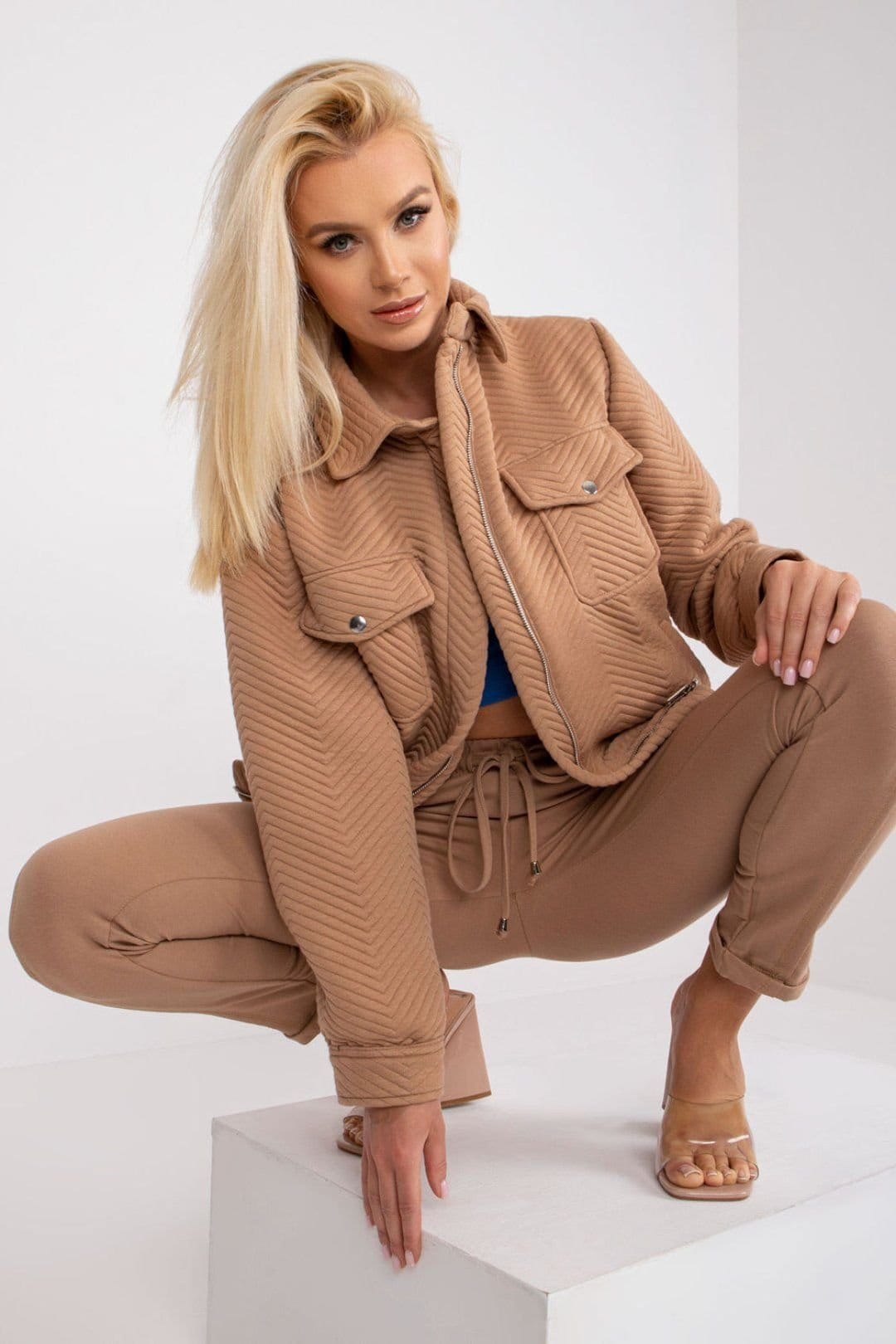 Love Lace Love Lace Women's Quilted Transitional Jacket for Urban Wear in Brown - 4