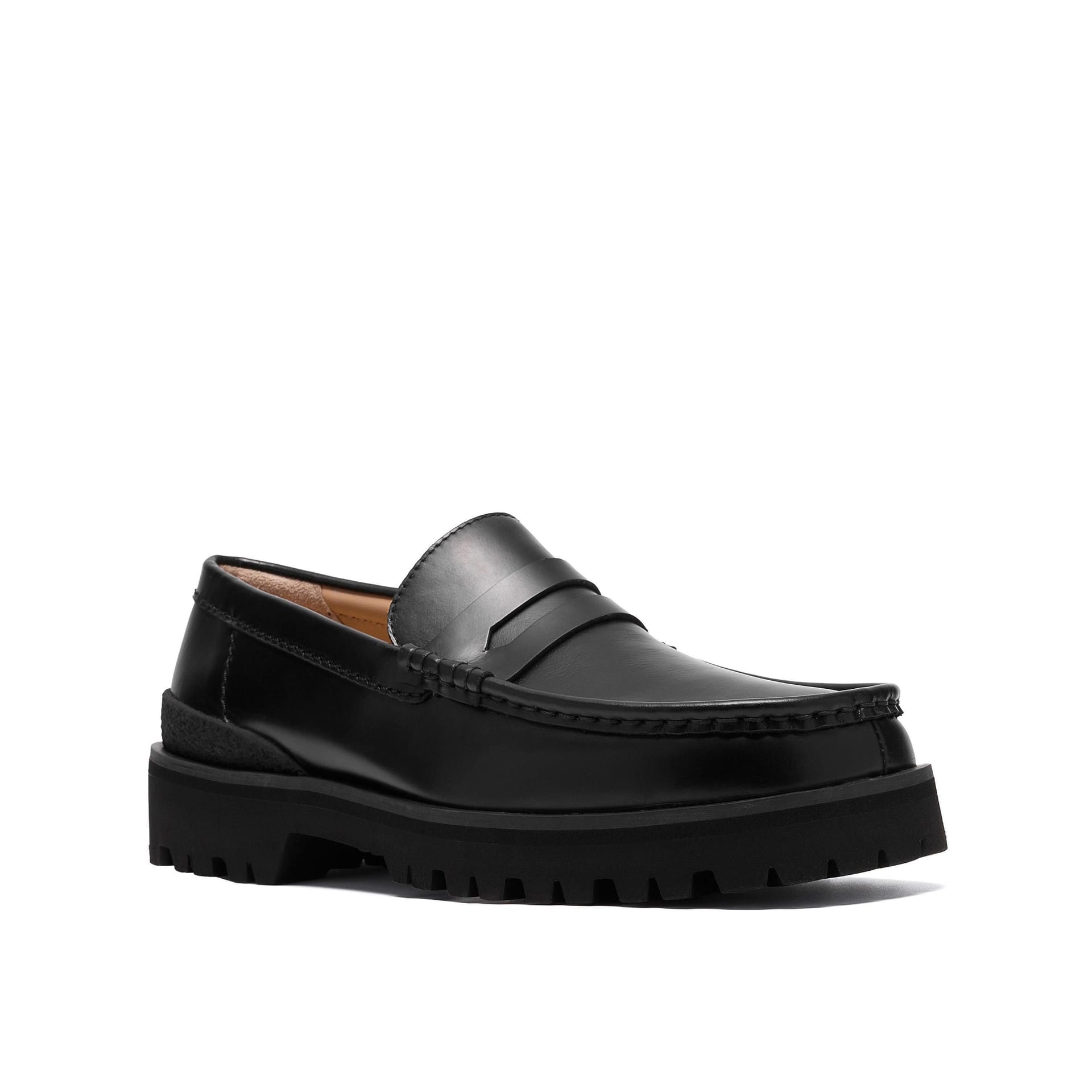 Clarks Clarks Men's Yukoner Penny Black Leather Loafers, Slip Ons - 4