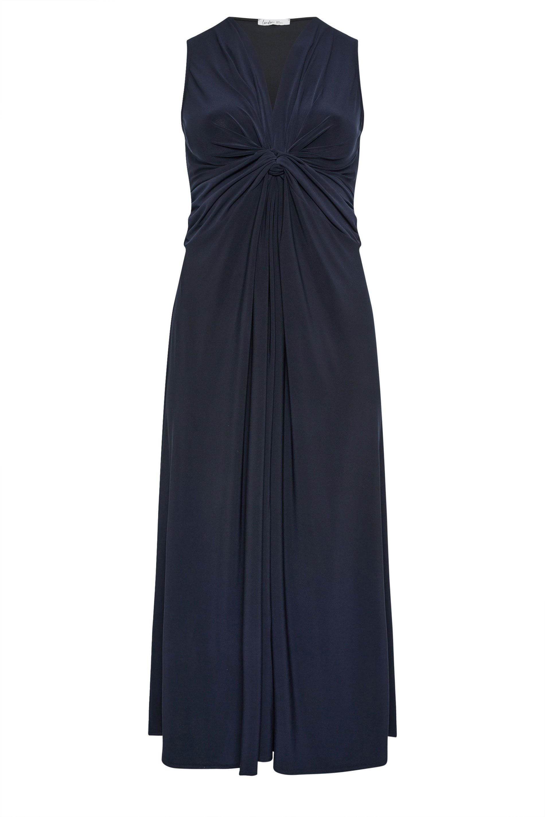 Yours Yours Women's Abstract Knot Detail Dress in Dark Navy - 2