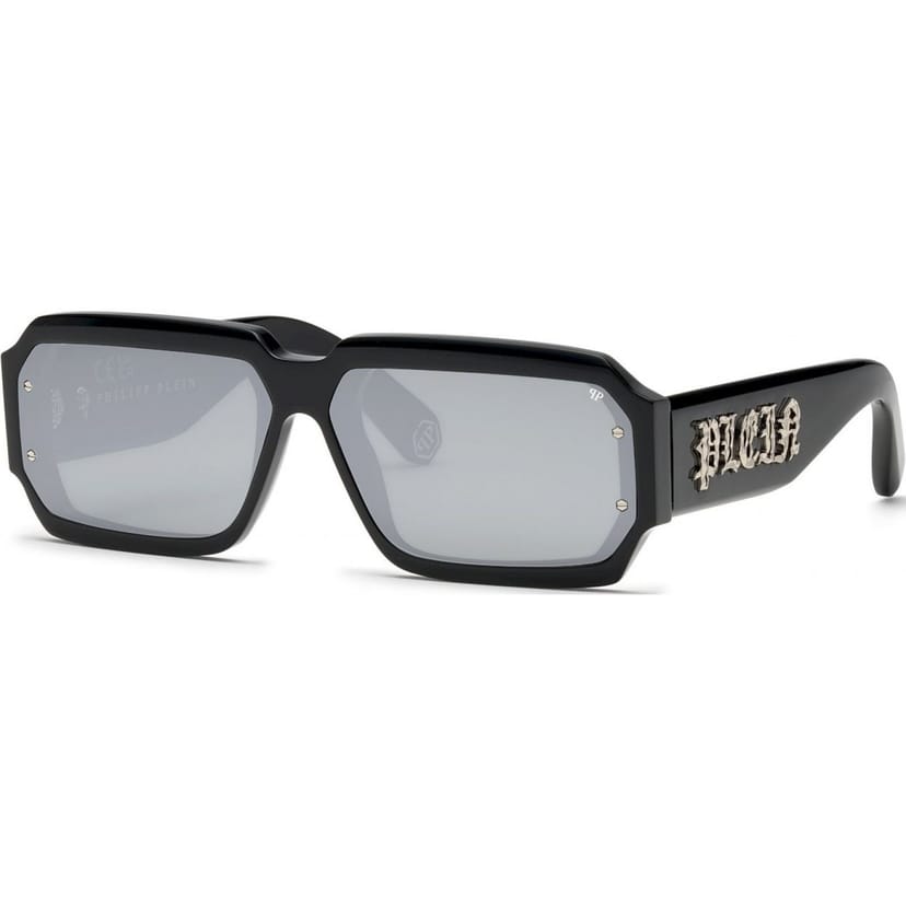 Philipp Plein Philipp Plein Men's SPP150-670703 Square/Rectangle Sunglasses in Black - 1
