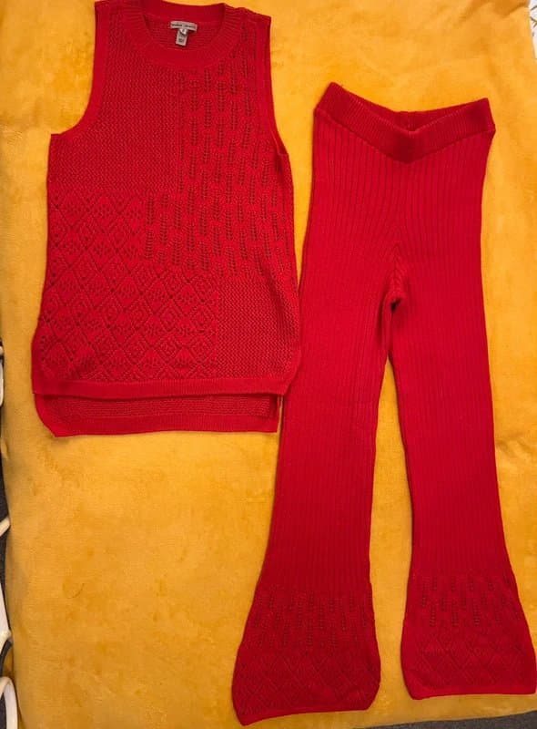 River Island River island red knitted co ord set