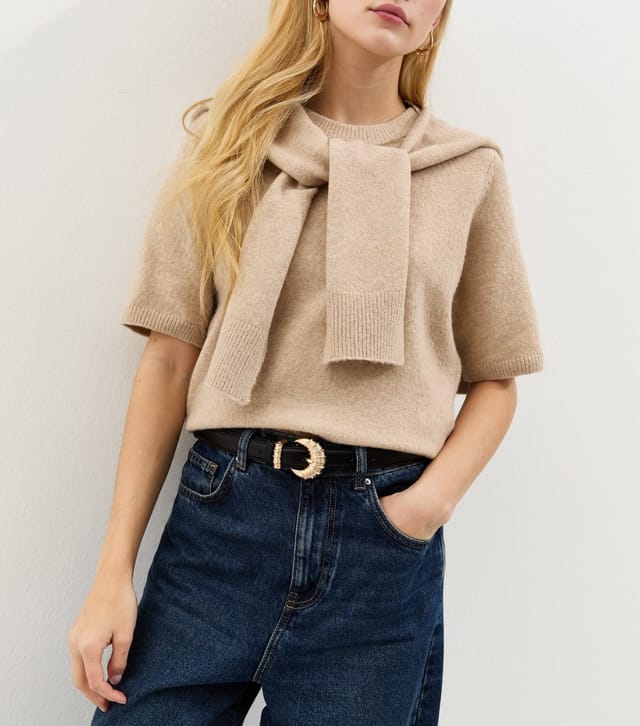 New Look Black Faux Leather Croissant Buckle Belt New Look - 2