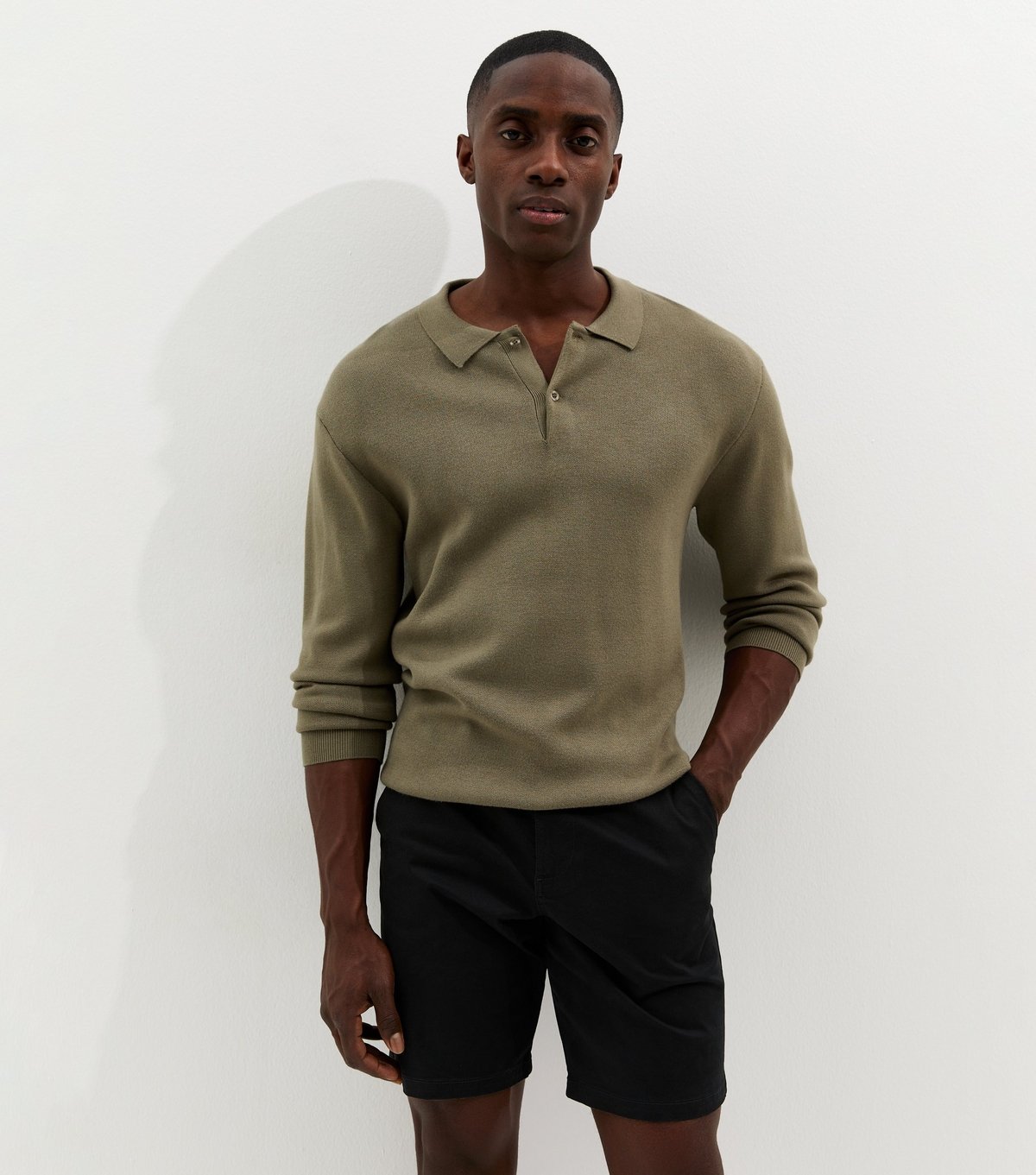 New Look Men's Black Regular Chino Shorts New Look - 1