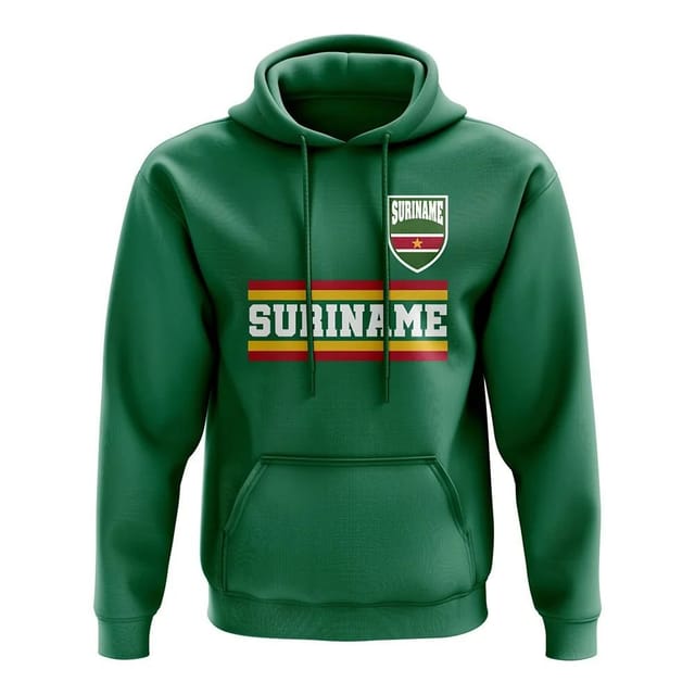 Suriname Suriname Men's Personalised Core Football Country Hoody in Green - 2