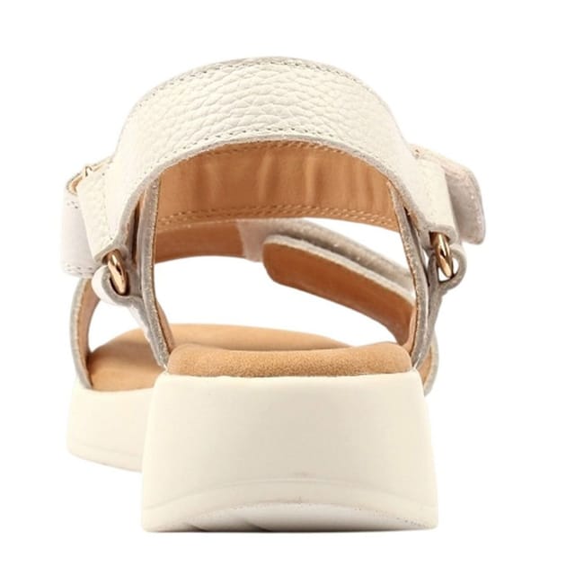 Lunar Lunar Women's Lark Leather Wedge Sandals in White - 2