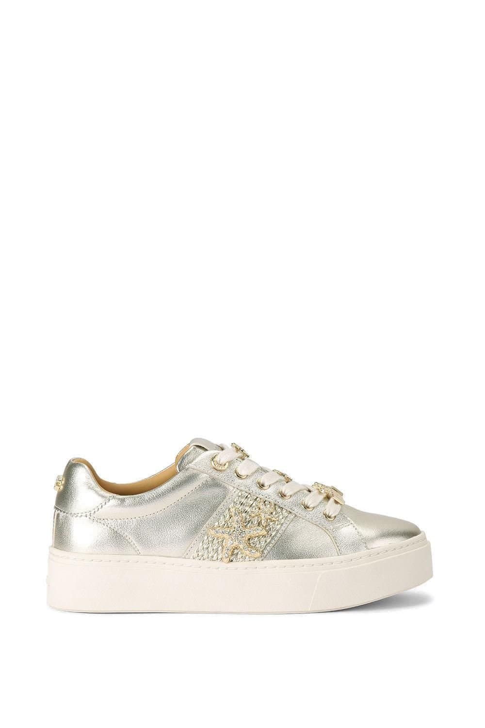 Carvela Carvela Women's 'Marina Sneaker' Leather Trainers in Gold