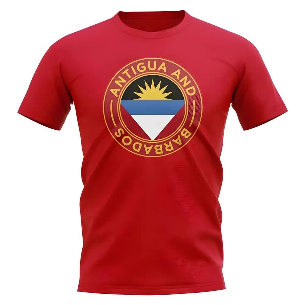 Antigua Antigua Men's Mens & Barbados Football Badge T-Shirt in Red