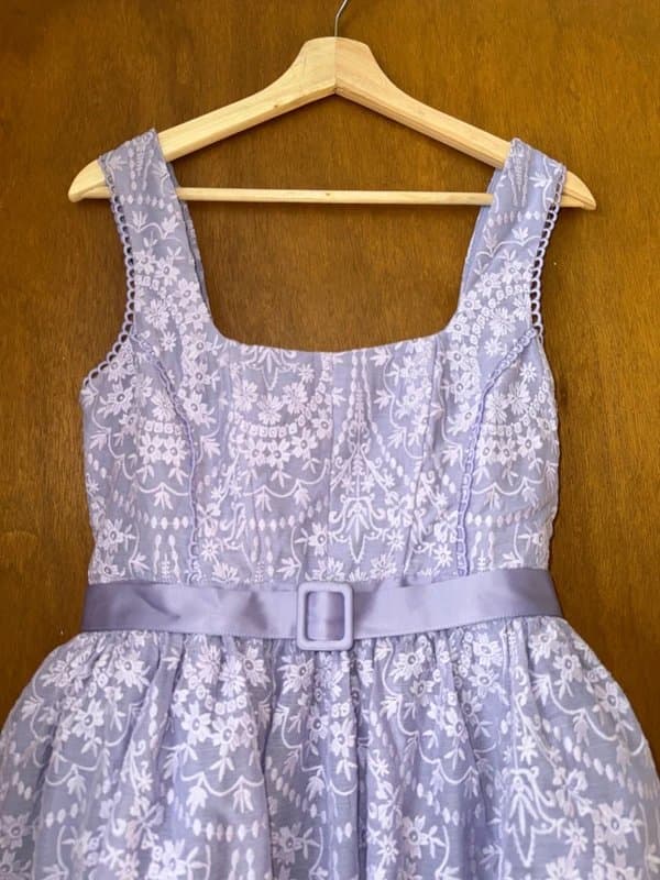 ASOS Asos LUXE embroidered corset exaggerated tulle mini dress in purple