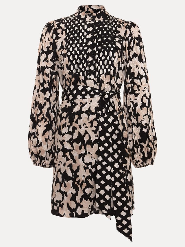 Phase Eight Phase Eight Women's Dolly Mandarin Collar Mini Shirt Dress in Black - 2