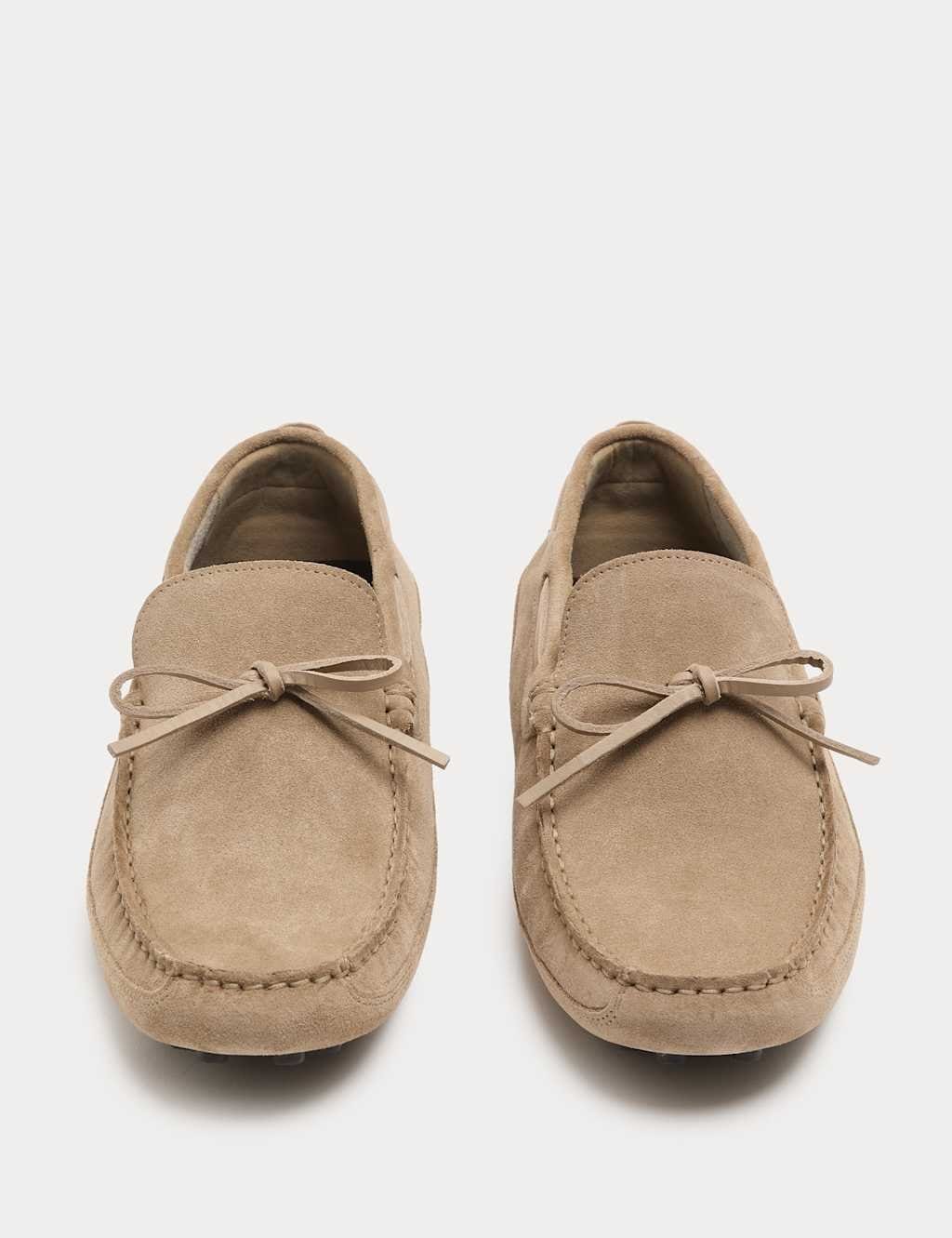 Marks & Spencer M&S Suede Driving Shoes Stone - 1