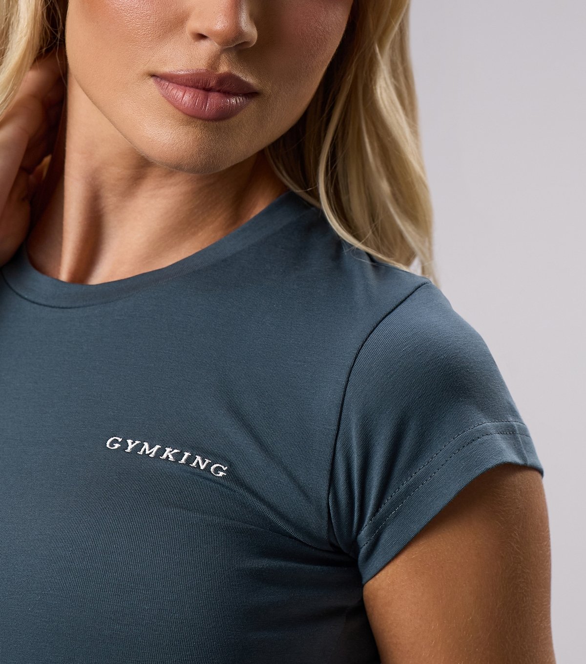 Gym King Women's Navy Crop Jersey T-Shirt Gym King New Look - 4