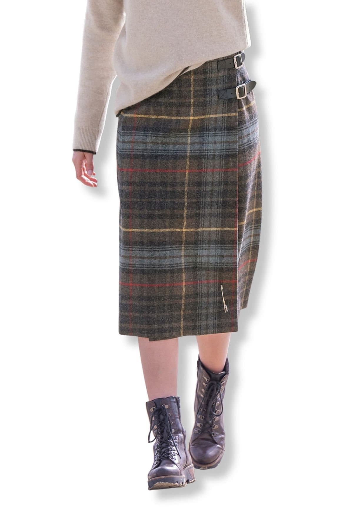 Celtic & Co Celtic & Co Women's British Midi Celt Kilt in Brown