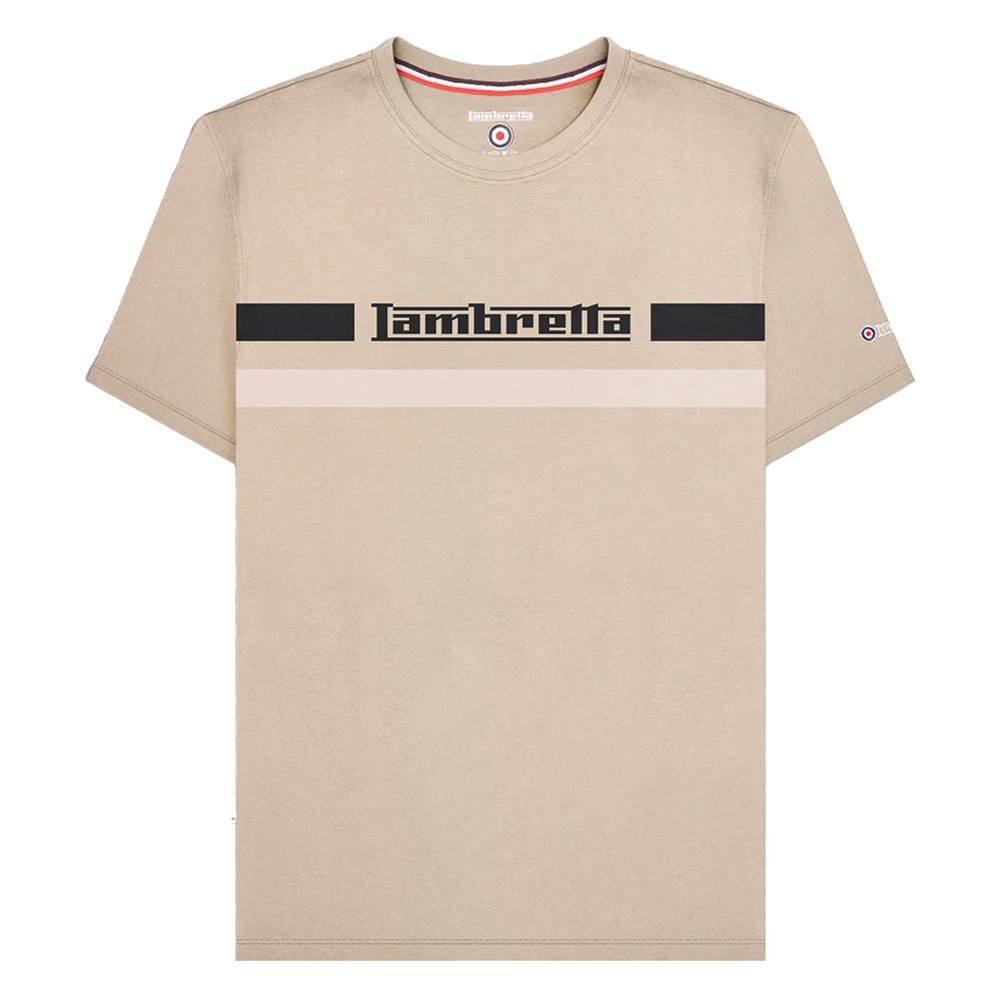 Lambretta Lambretta Men's Chest Stripe T-Shirt in Light Brown - 4
