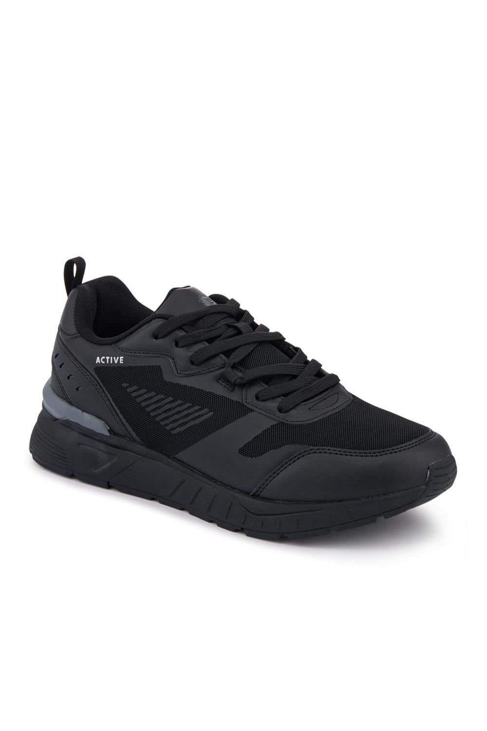 Pavers Pavers Men's Extra-Wide Chunky Trainers in Black
