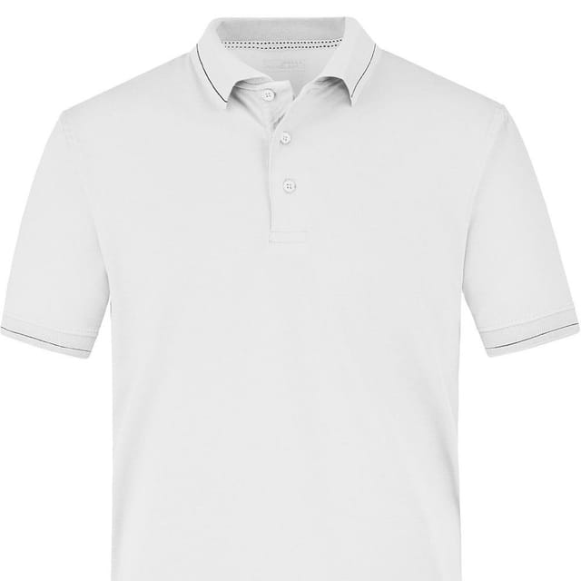 James and Nicholson James and Nicholson Men's Elasticated Polo Shirt in White - 2