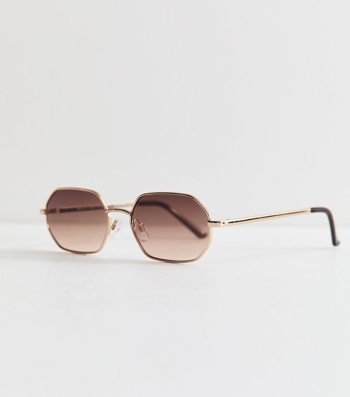 New Look Gold Metal Hexagonal Sunglasses New Look - 2