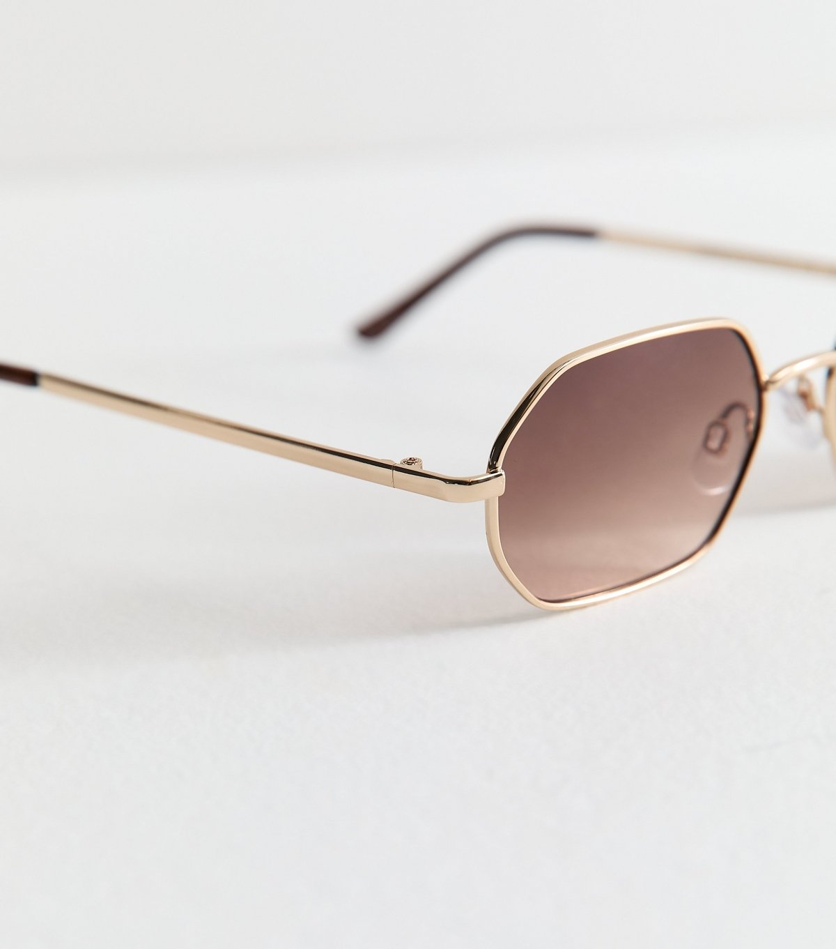 New Look Gold Metal Hexagonal Sunglasses New Look - 3