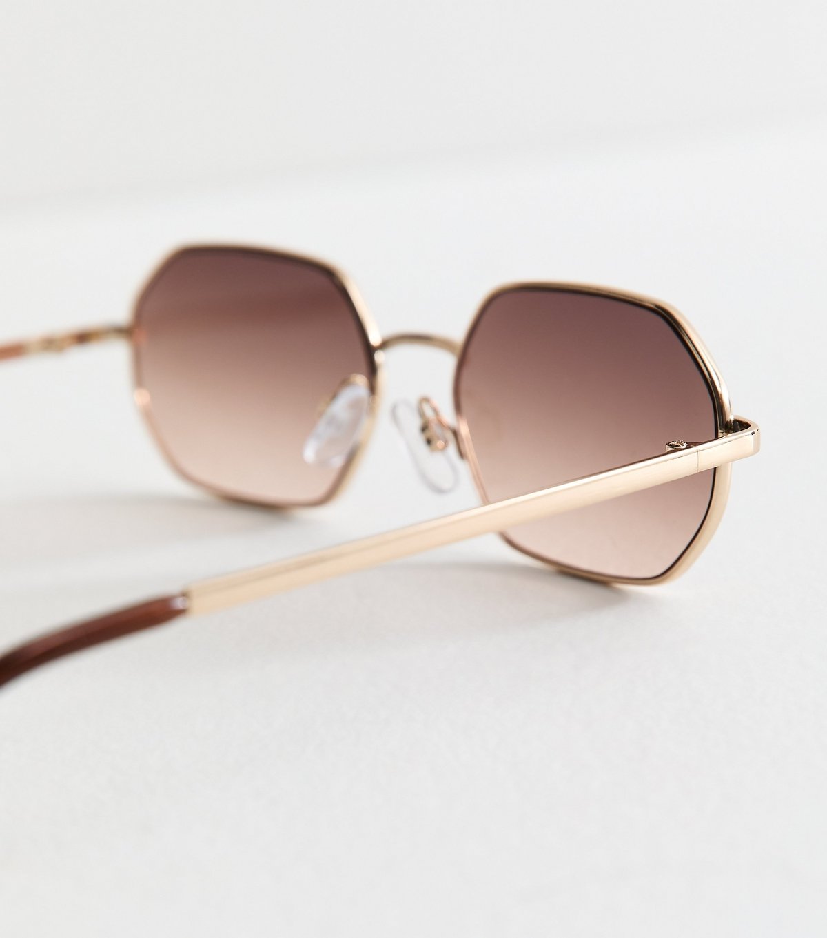 New Look Gold Metal Hexagonal Sunglasses New Look - 4