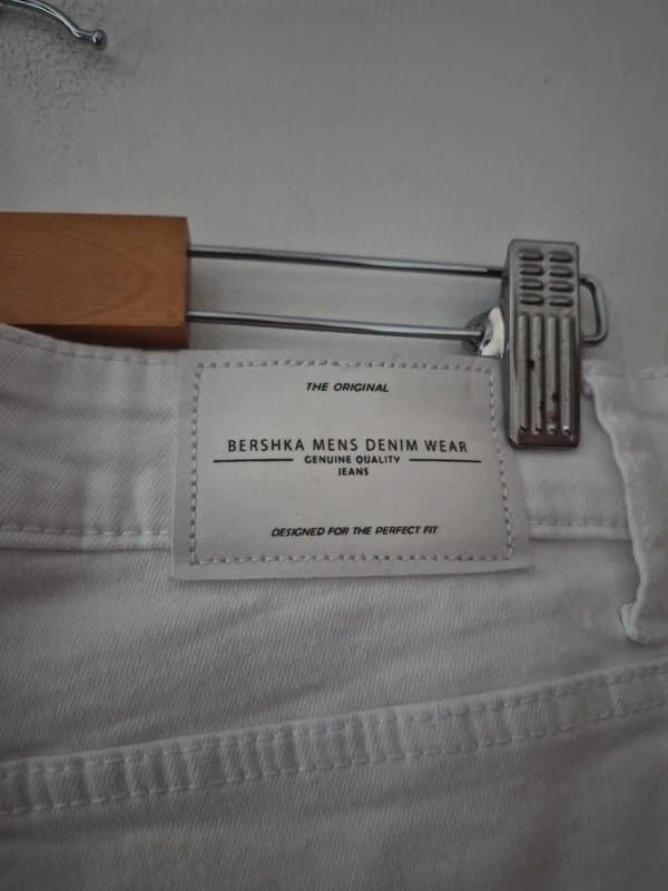 Bershka Men's Bershka super skinny fit white denim jeans