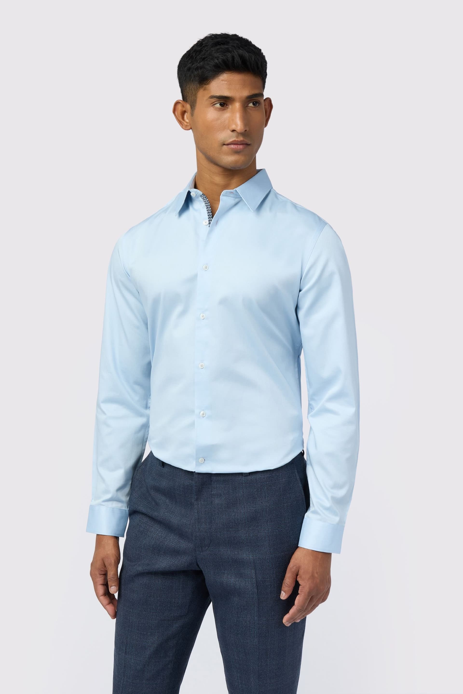 Ted Baker Ted Baker Men's Slim Fit Felix Stretch Shirt in Blue