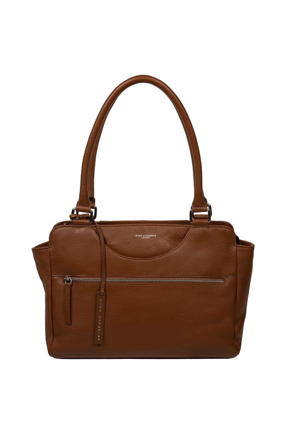 Pure Luxuries London Pure Luxuries London Women's 'Mooki' Leather Handbag in Tan