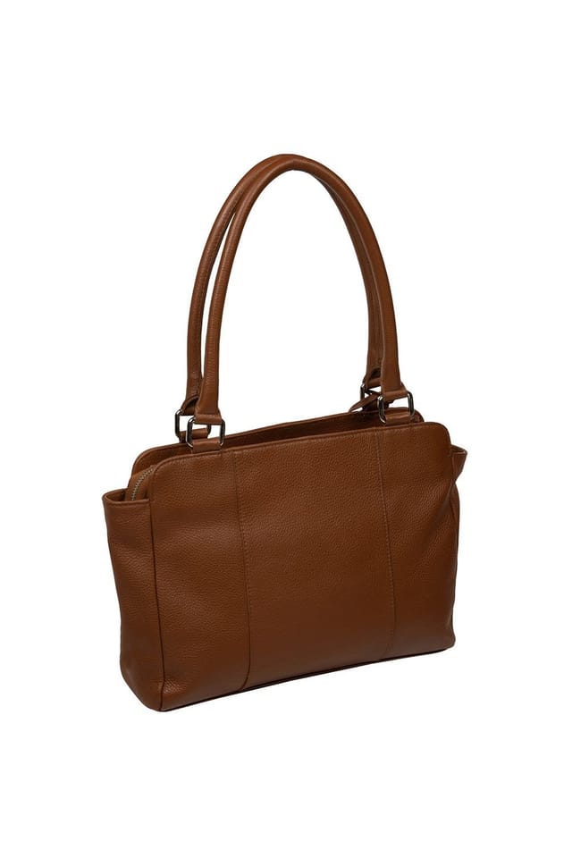 Pure Luxuries London Pure Luxuries London Women's 'Mooki' Leather Handbag in Tan - 2