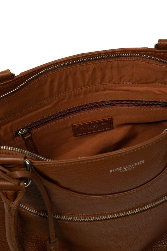Pure Luxuries London Pure Luxuries London Women's 'Mooki' Leather Handbag in Tan - 3